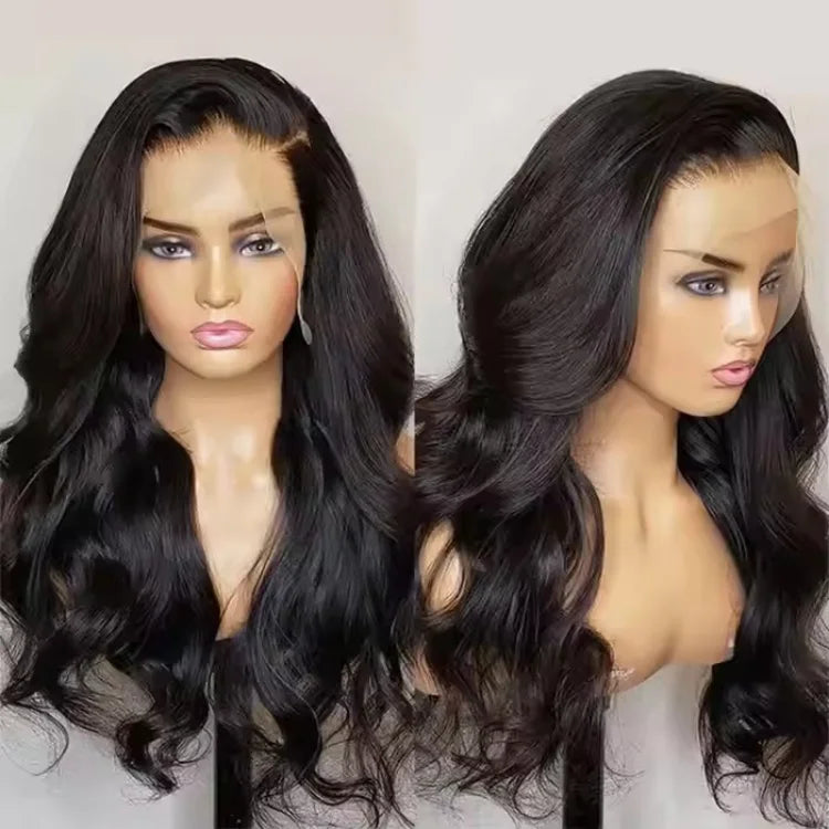 100% Virgin Brazilian Human Hair Wig for Black Women for Cut None Front Glueless 150 Density Transparent HD Comfortable
