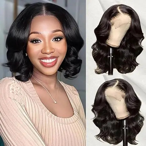 100% Virgin Brazilian Human Hair Wig for Black Women for Cut None Front Glueless 150 Density Transparent HD Comfortable