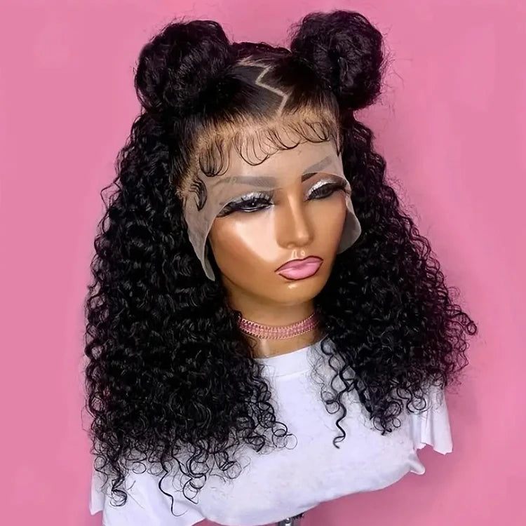 100% Virgin Brazilian Human Hair Wig for Black Women for Cut None Front Glueless 150 Density Transparent HD Comfortable