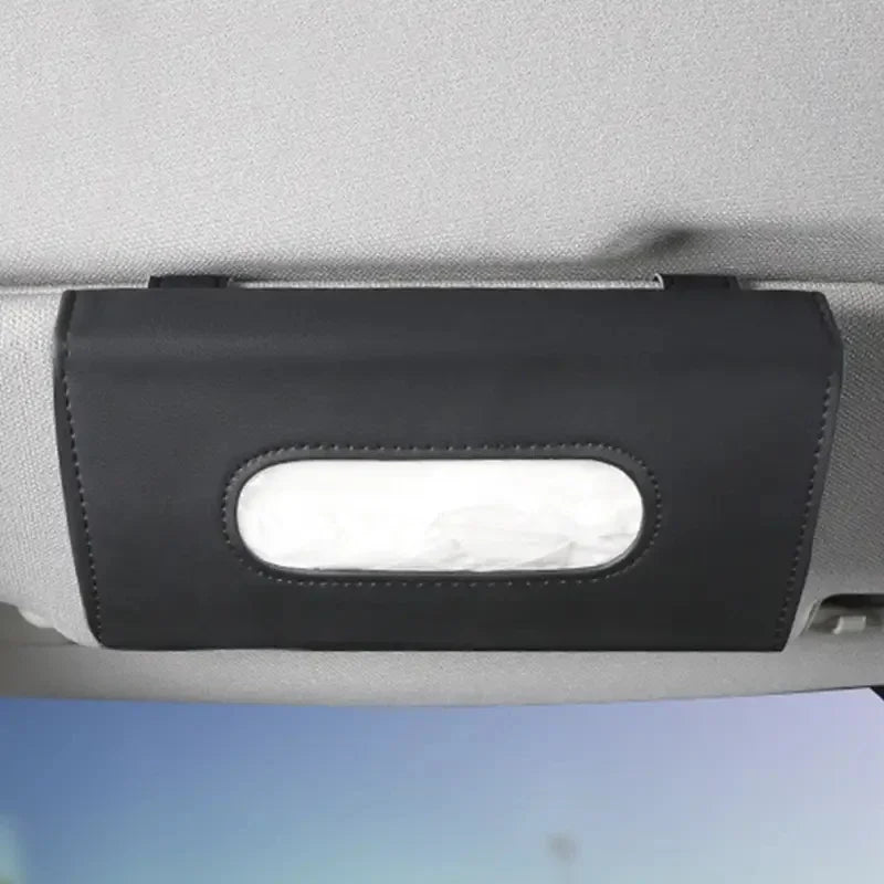 1 pc Creative car sunshade tissue bag car leather tissue box sunroof hanging seat car tissue box