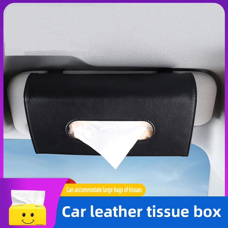 1 Pcs Car Tissue Box Towel Sets Car Sun Visor Tissue Box Holder Auto Interior Storage Decoration