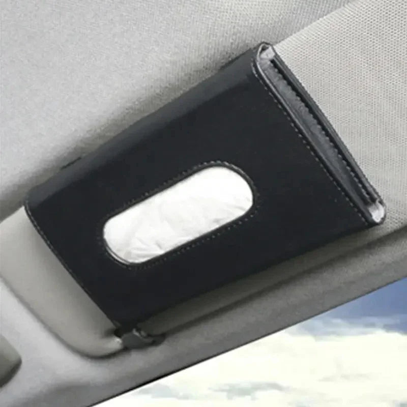 1 pc Creative car sunshade tissue bag car leather tissue box sunroof hanging seat car tissue box