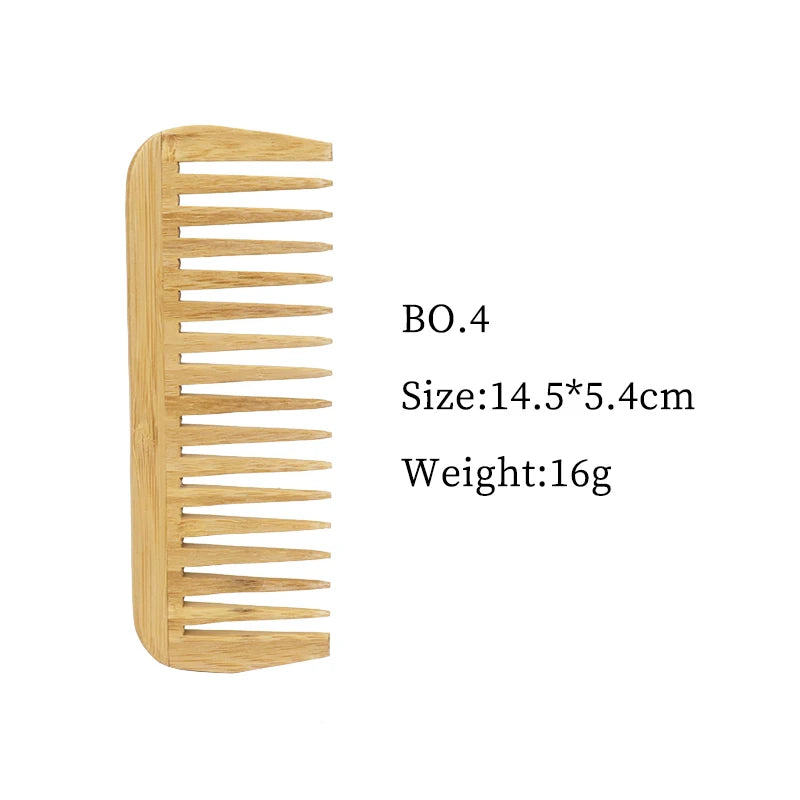 1 natural bamboo and wood comb, smooth hair, anti-static scalp massage bamboo and wood comb, hairstyle comb