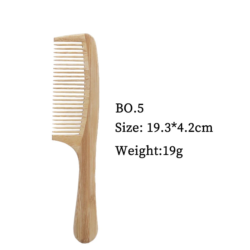 1 natural bamboo and wood comb, smooth hair, anti-static scalp massage bamboo and wood comb, hairstyle comb
